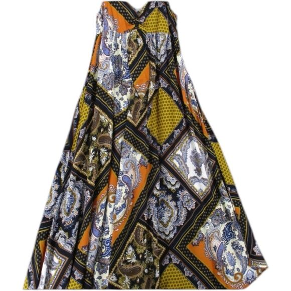 H&M Bohemian Patchwork Paisley Handkerchief Maxi Dress - Picture 3 of 11